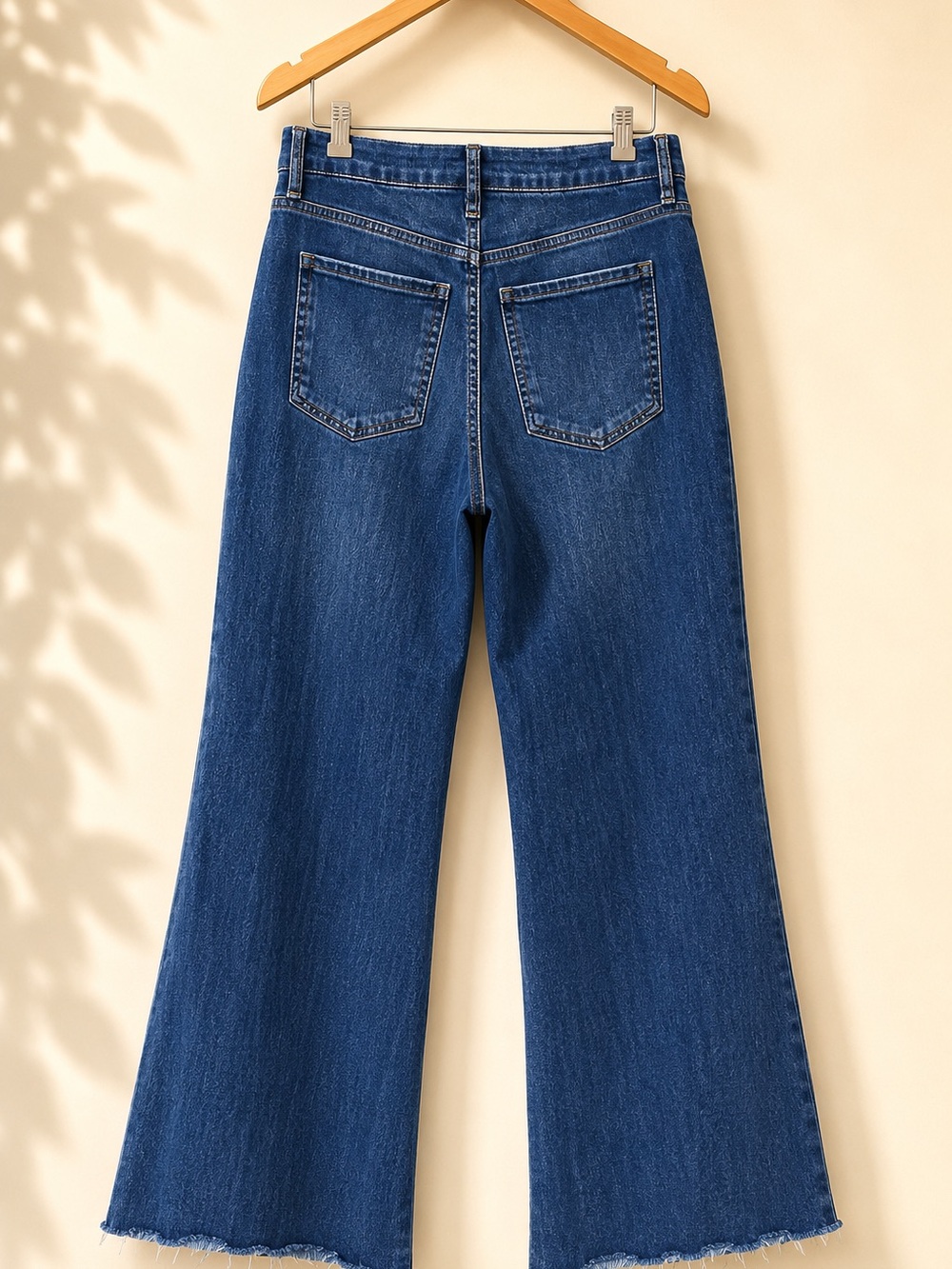 KUT From The Kloth Meg Fab Ab Wide Leg Jeans Size 6 Medium Wash Raw Hem - Picture 2 of 4